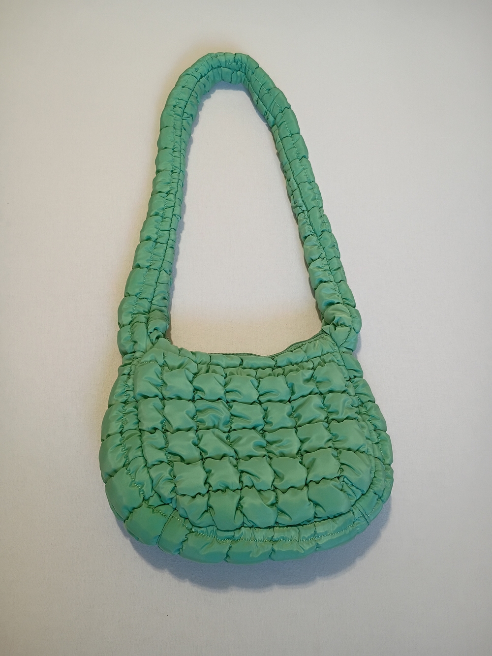 Wild Fable Mint Green Quilted Puffer Hobo Shoulder Bag Puffy Bubble Purse